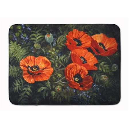 Carolines Treasures Carolines Treasures BDBA0007RUG Poppies by Daphne Baxter Machine Washable Memory Foam Mat BDBA0007RUG